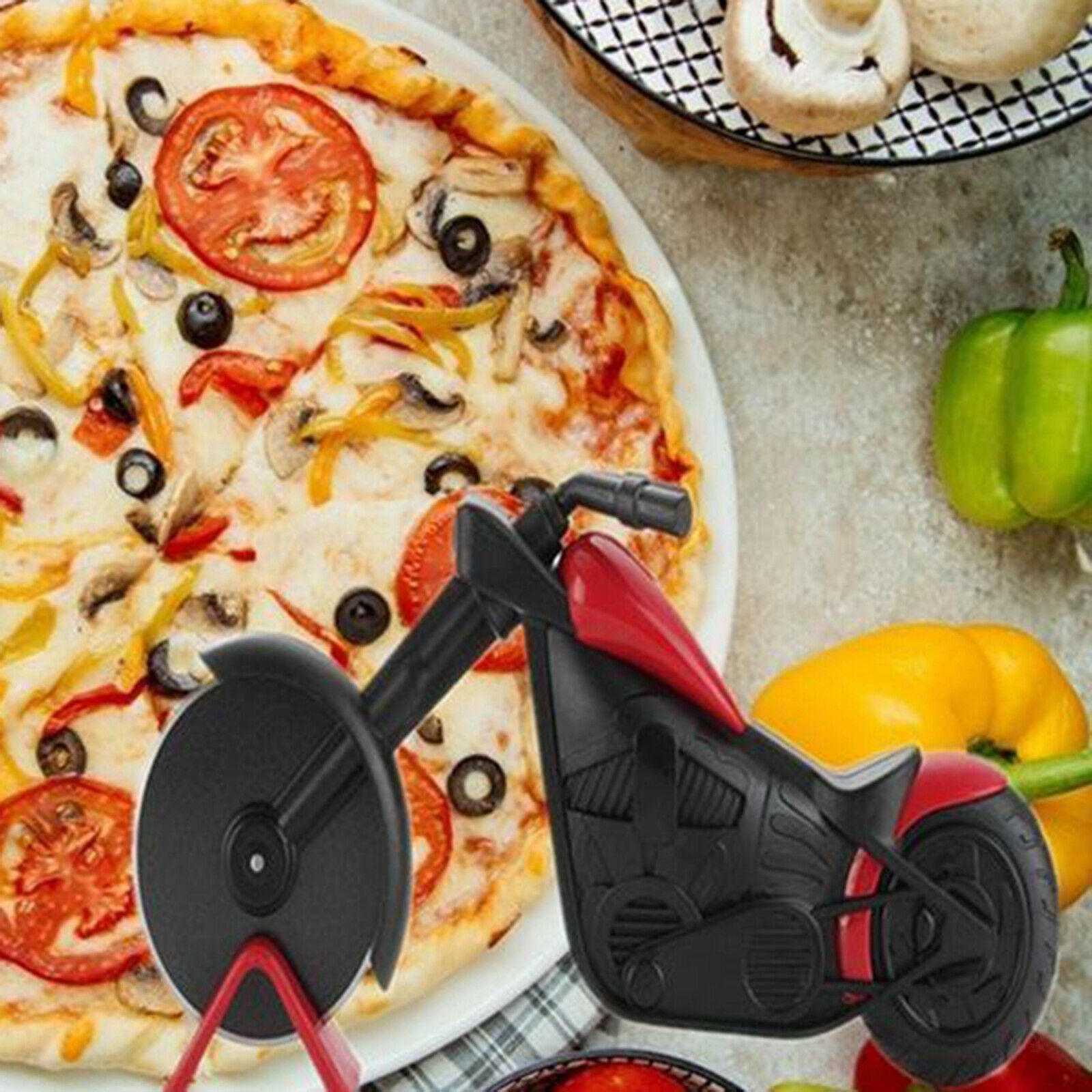 Motorbike Pizza Cutter Wheel Kitchen Gadget Pizza Cutter  Cake Tools