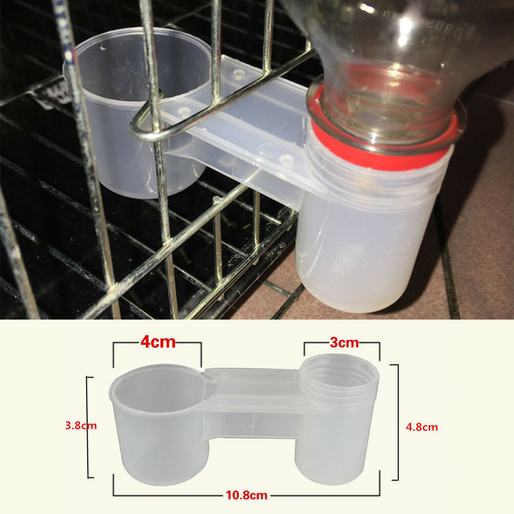 2x bird feeder drinker cup water bottle drinking bowl poultry dove pet pige C*DF