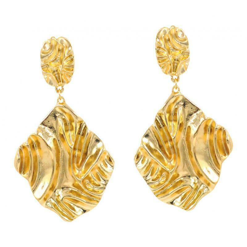 Chic Fashion Women Golden Geometric Dangle Earrings Ear Studs Statement
