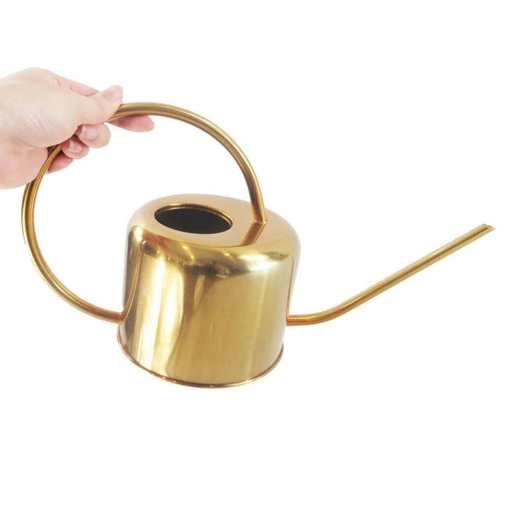 Golden Houseplant Watering Can Long Spout for Flower Bonsai Modern Style