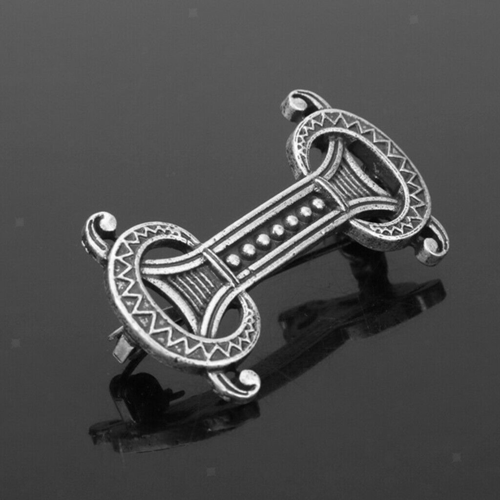 2pcs Ancient Viking Symbol Brooch Cloak Coat Collar Jewelry Buckle Pin