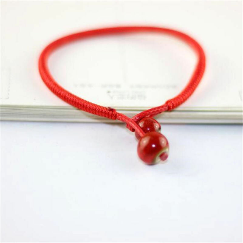 2X Lucky Red String Bracelets Men Women Hand Braided Bead Bracelet Jewelry Gift