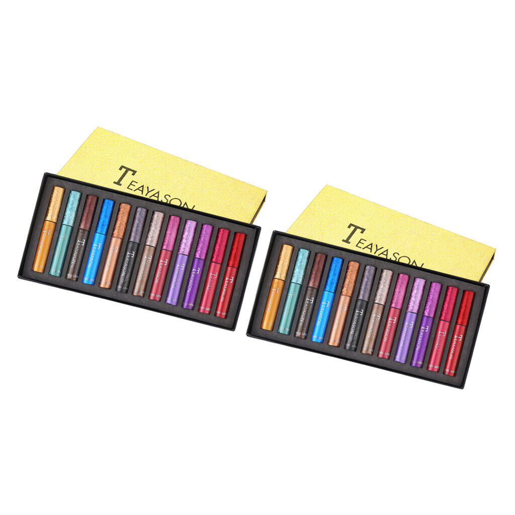 24X Metal Glitter Liquid Eyeshadow Set Smooth Matte Highlighter Eyeshadow