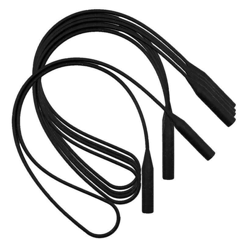 5pcs Silicone Bands Eyeglasses Strap Glasses Sunglasses Holder Retainer Black