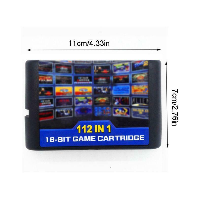 112 in 1 No Repeat 16 bit MD Game Card for Sega Genesis Console Game Players