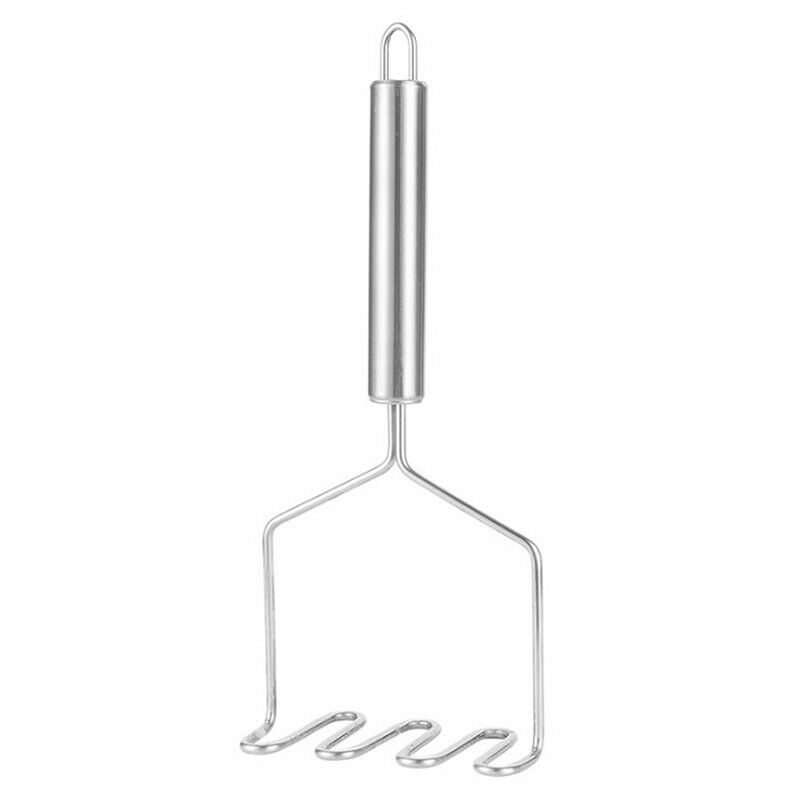 Stainless Steel Wave Shape Potato Masher Tool Kitchen Bar Potatoes Crush.l8