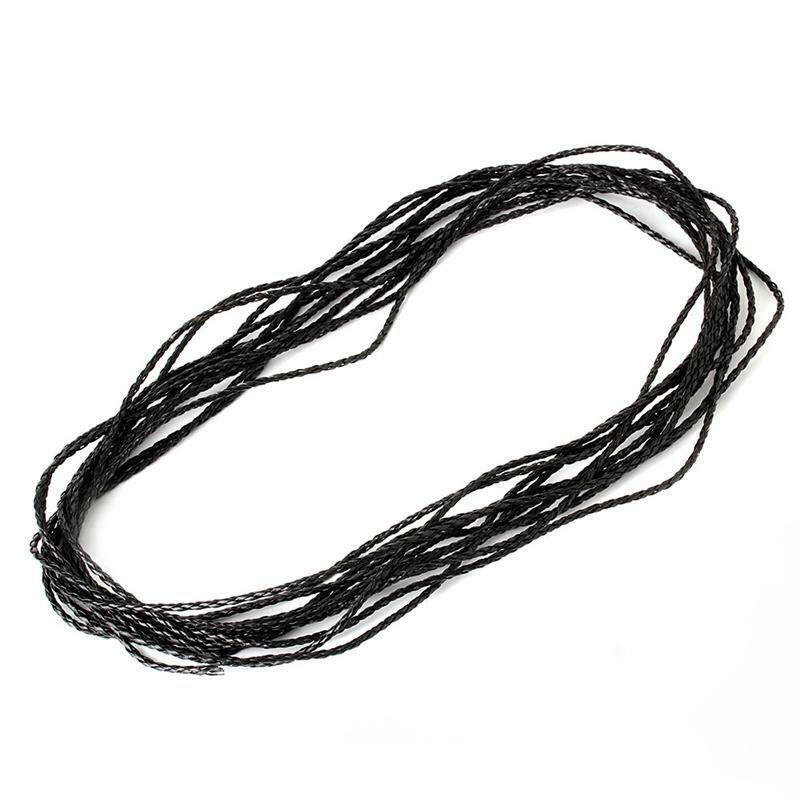 9M Black Leather Braided String Cord Chain 3MM Necklace Rope For Jewelry
