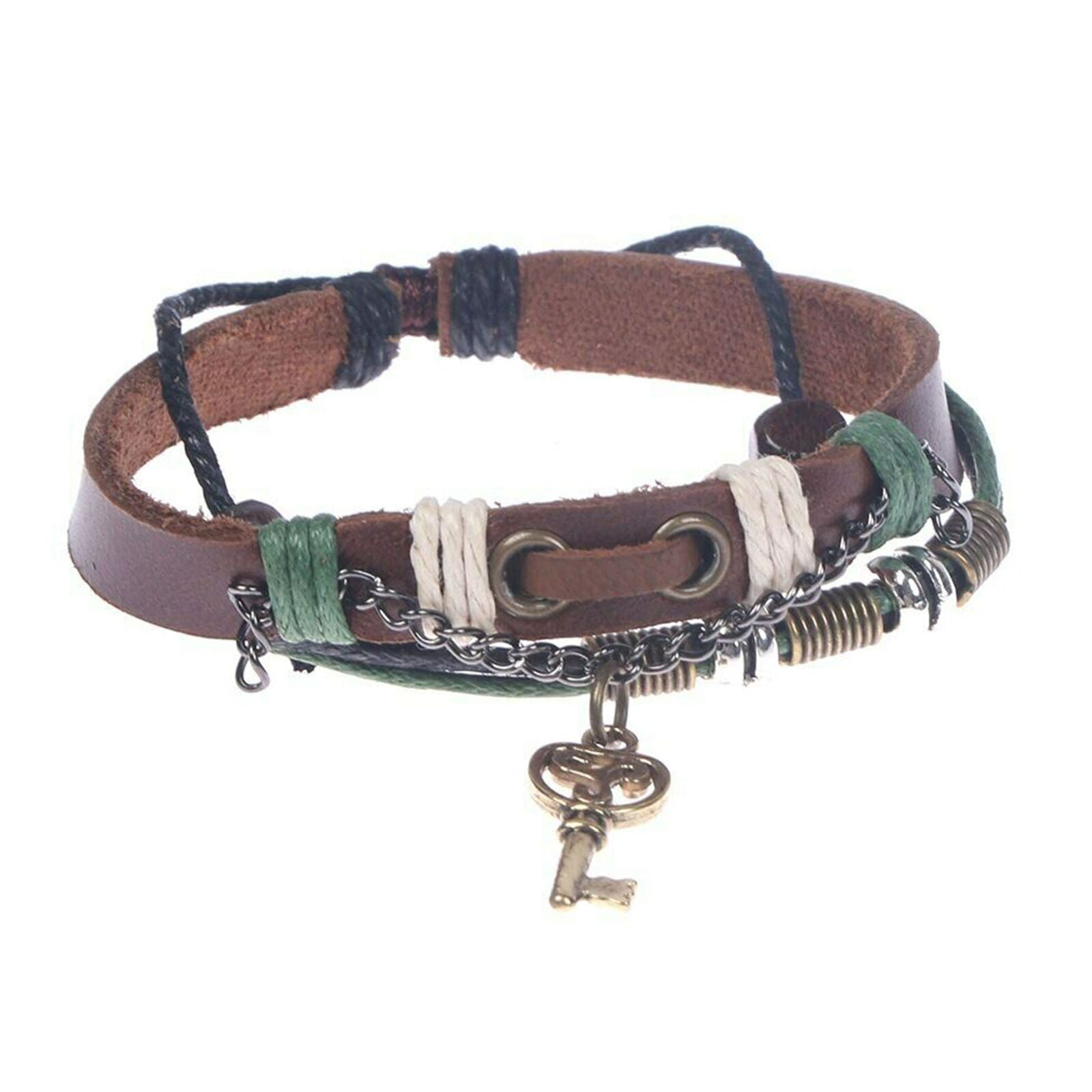 Bracelets For Men Women Leather Heart Jewelry Charm Fashion Couples Lovers