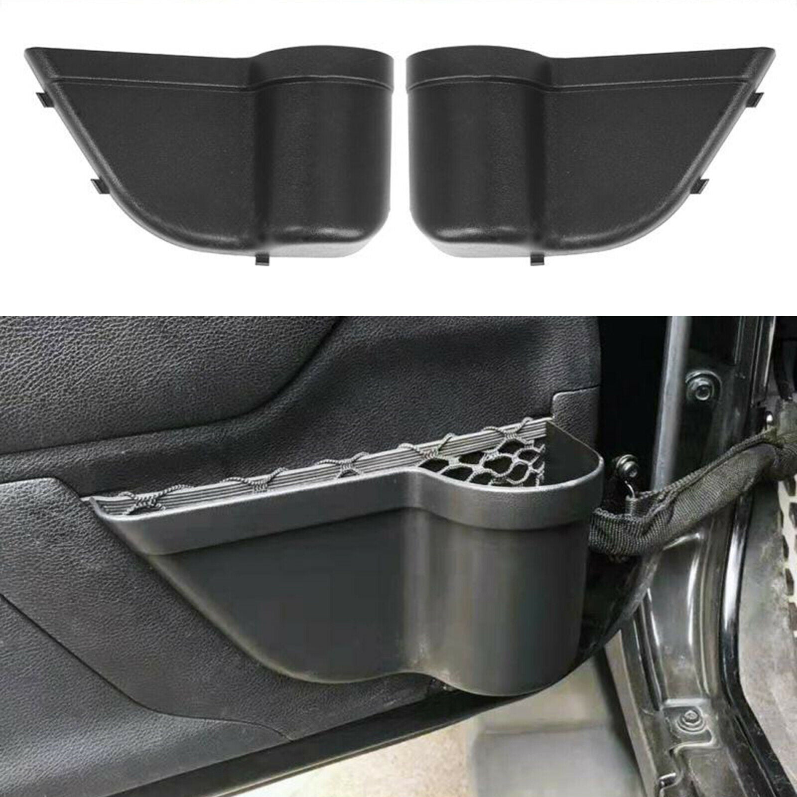 Front Door Pockets Side Box Net for Jeep Wrangler 2011-2018 JK JKU Interior