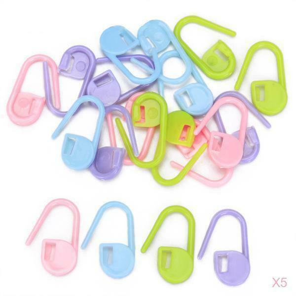 5x 20 Assorted Color Knitting Crochet Locking Stitch