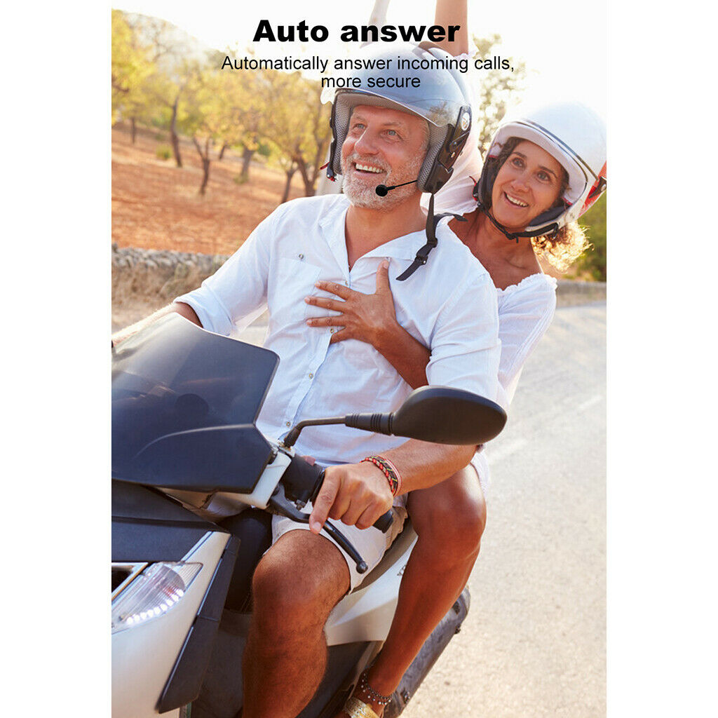 Helmet Headset Intercom Motorbike Bluetooth Headphones Mic Hands-Free Music