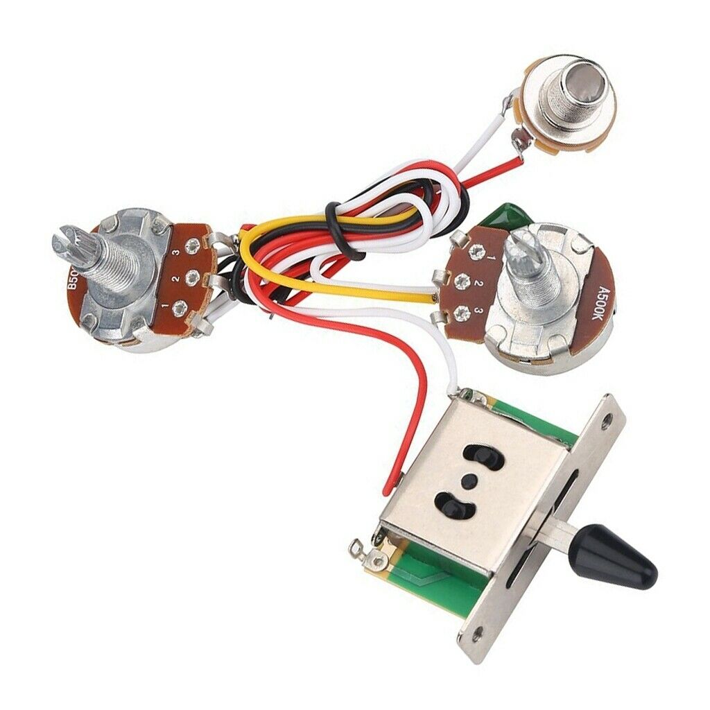 1 Set Electric Guitar Wiring Harness Kit 3 Way Switch with Volume & Tone