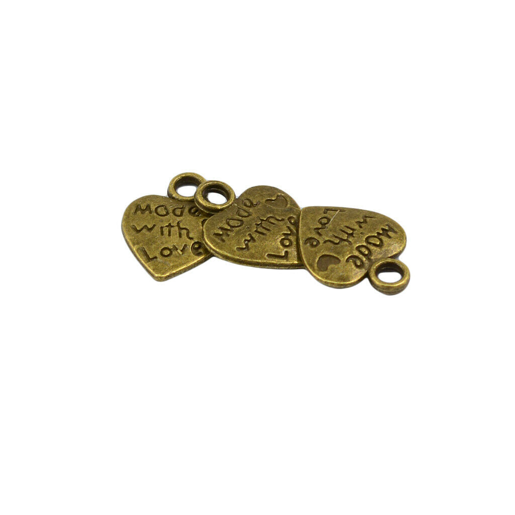 50 pieces with love charms pendants for jewelry diy making