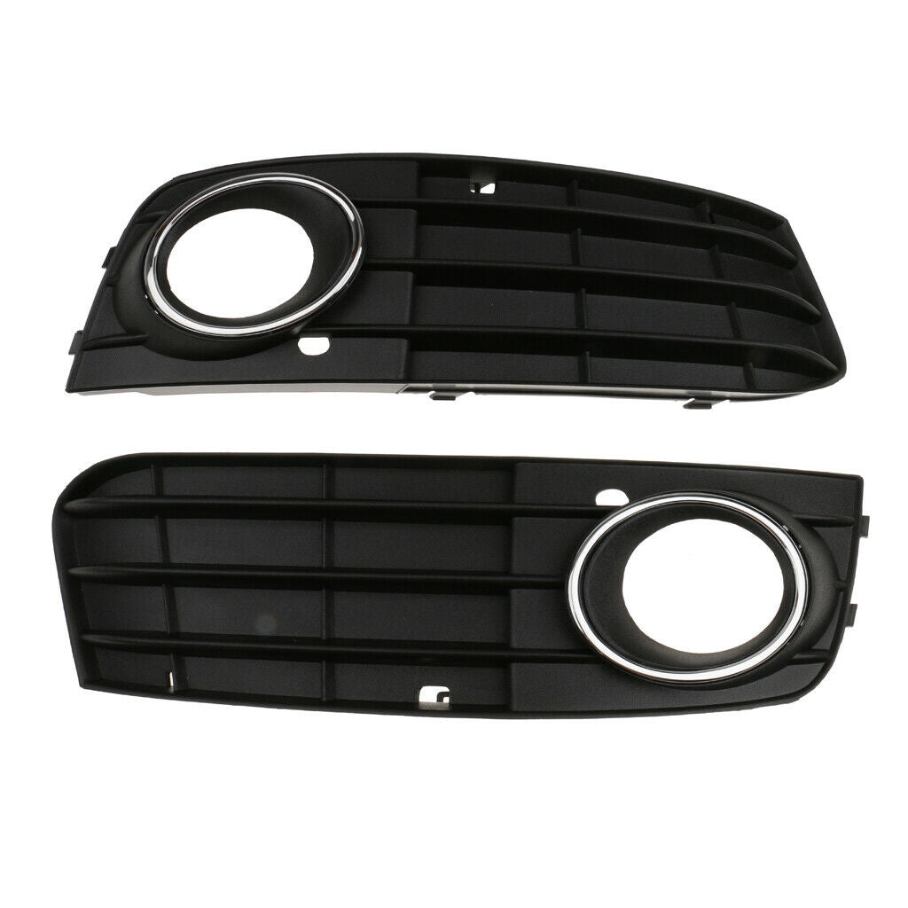 2pack Glossy Standard Front Bumper Cover Grill Fits For Audi B8 2009-2012