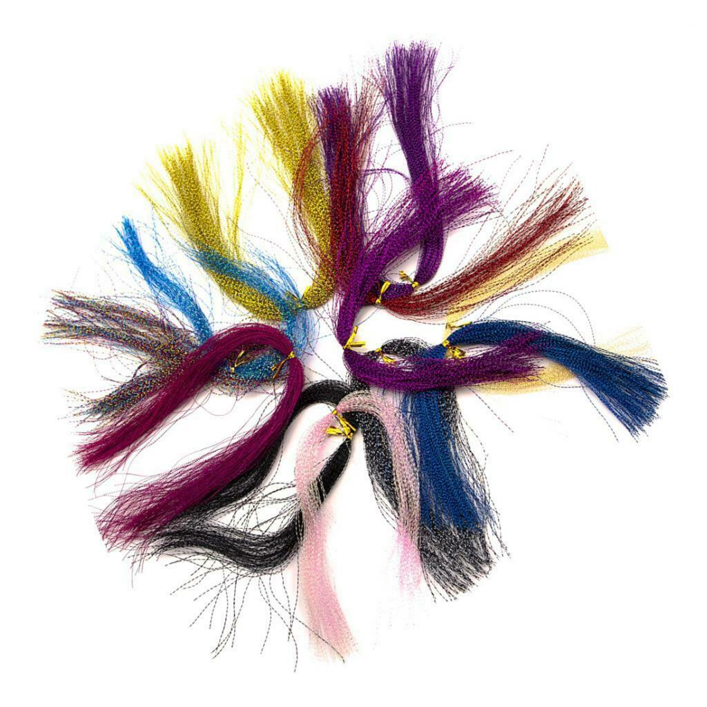 Colorful Crystal Flash Fly Fishing Line 10 Packs Fly Tying Material for Make