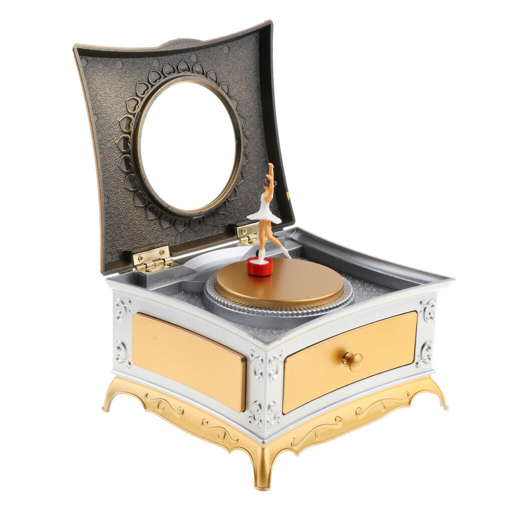 2pcs European-style Classical Creative Spinning Ballet Girl Music Box Music Box