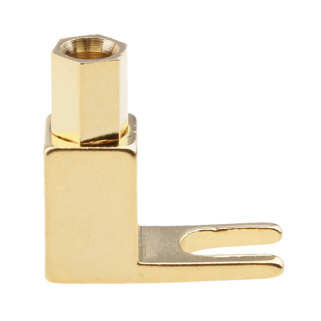 2pcs Hi-end Banana to Spade Adapter Plug / Speaker Cable Connector