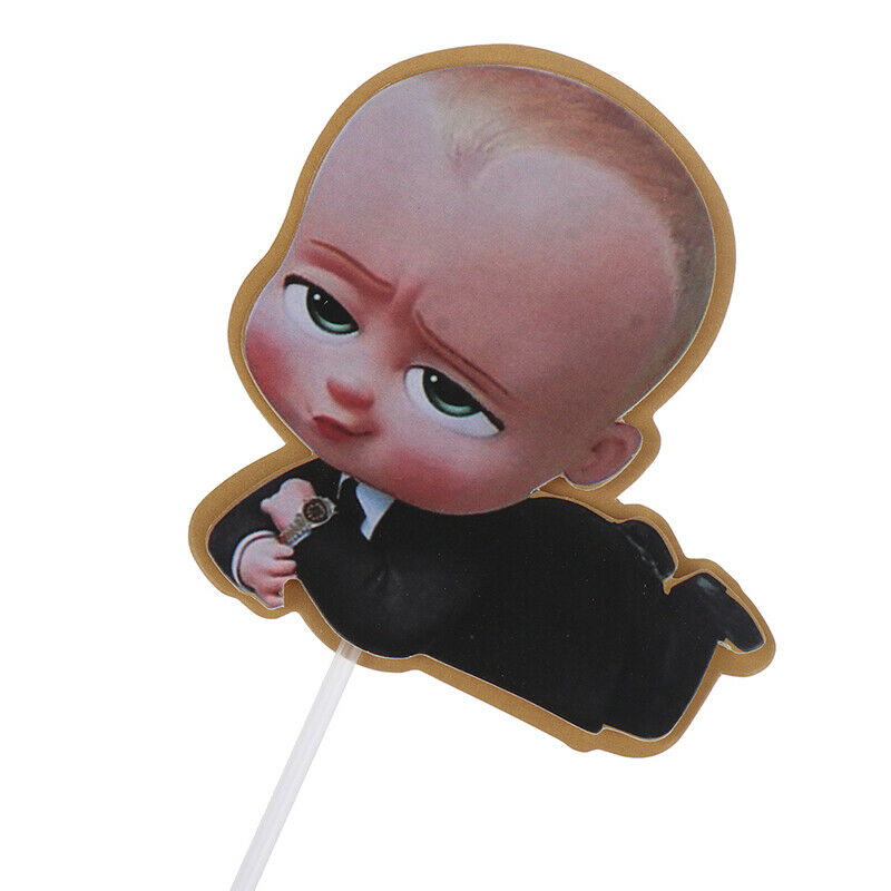 Boss baby Theme Party Tableware Birthday Baby Cupcake Cake flag Topp.l8