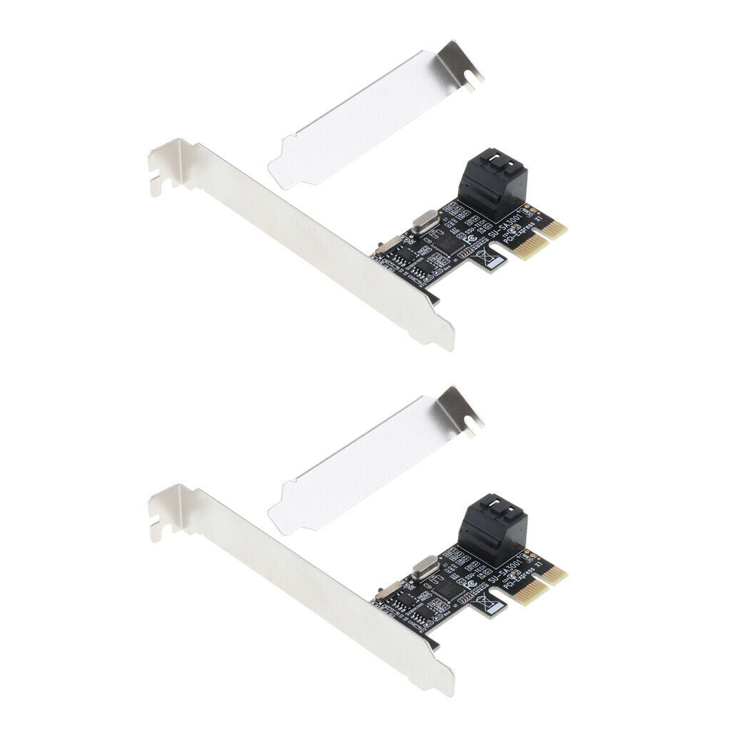 2pcs 2Port PCIe SATA Card Controller Expansion Card 6Gb / S SATA 3.0 PCIe Card,