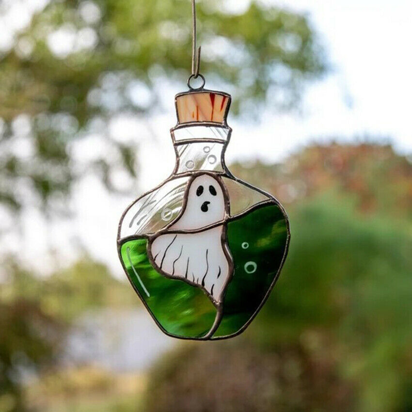 Modern Style  Ghost Colorful Stained Acrylic Window Panel pendent Suncatcher