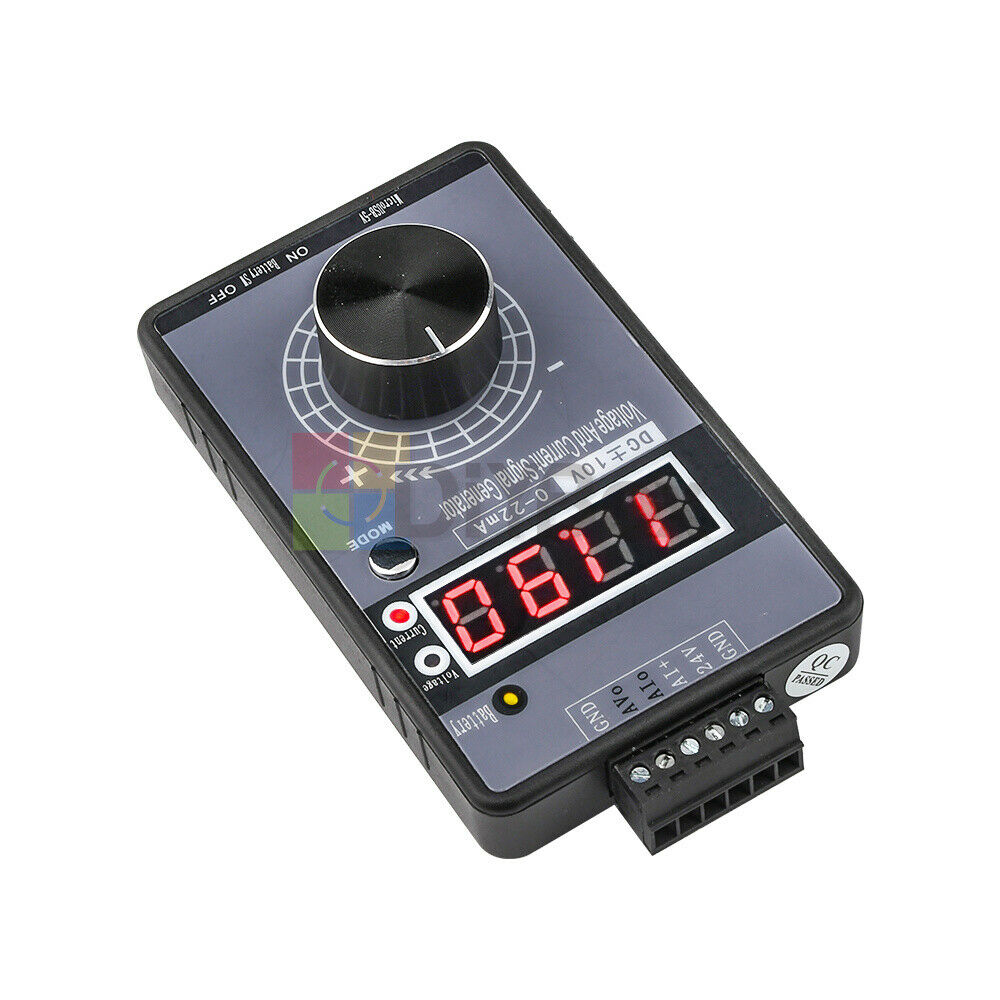 Handheld 0-10V 0-5V 4-20mA Signal Generator W/ LED Display Rechargeable Battery
