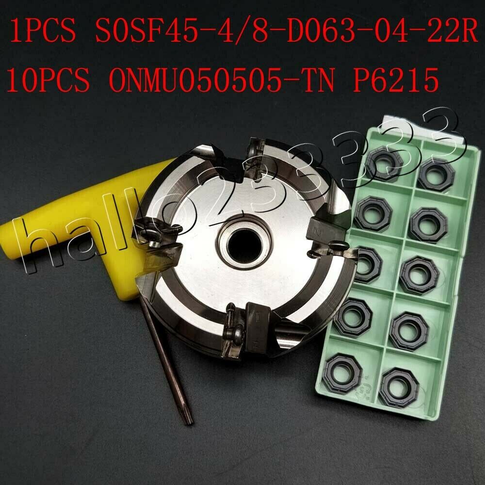 Φ63-22 4F + 10pcs ONMU050505 -TN Indexable Face Milling Cutter & Carbide Inserts
