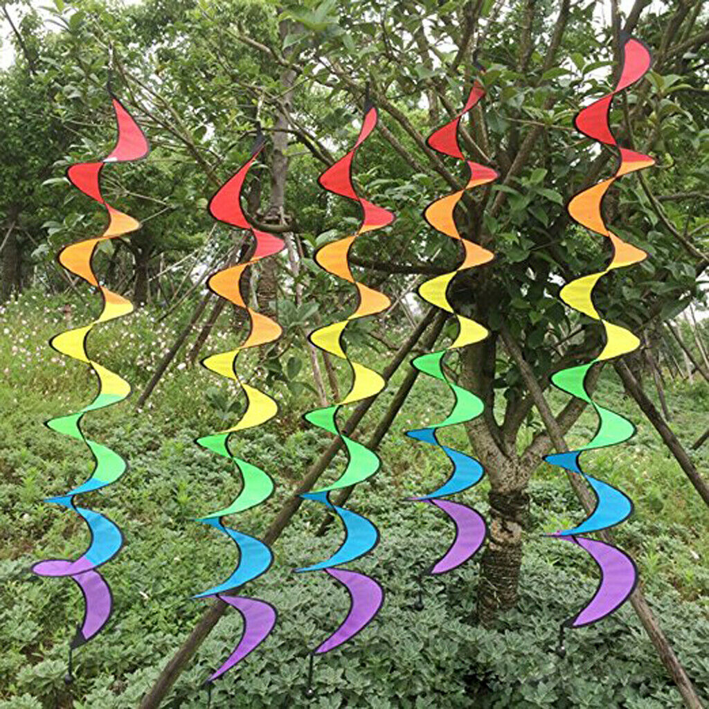 55inch Colorful Spiral Weather Vane Windmill Serpentine Camping Tent