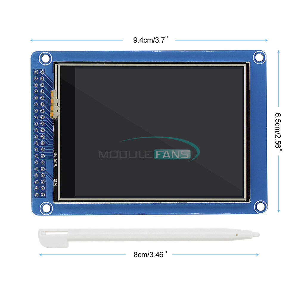 2PCS 3.2"inch TFT LCD Display Module + Touch Panel & SD Card Cage for Arduino