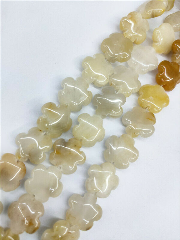 1 Strand 16x6mm Natural Yellow Aventurine Flower Spacer Loose Beads 15.5" HH103