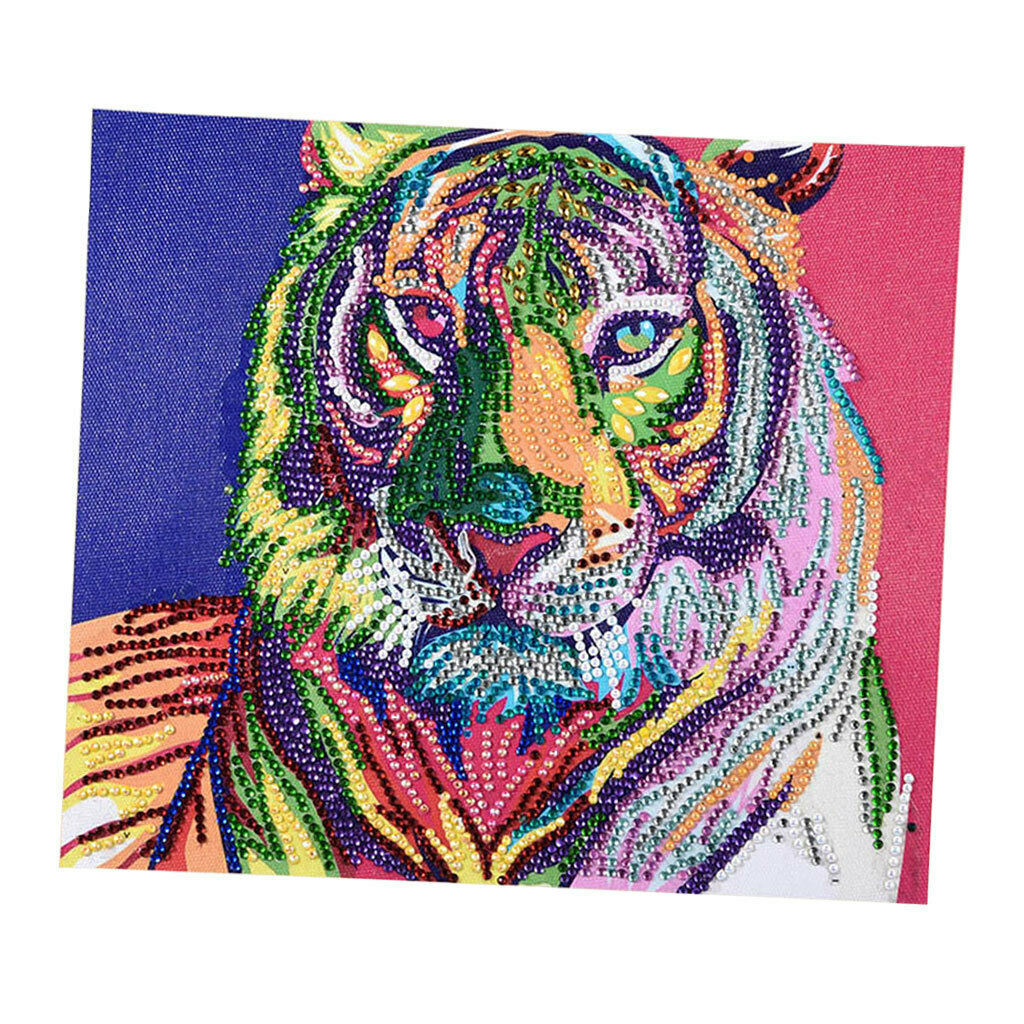 5D DIY Tiger Special-Shaped Diamond Painting Cross Stitch Diamond Mosaic Craft