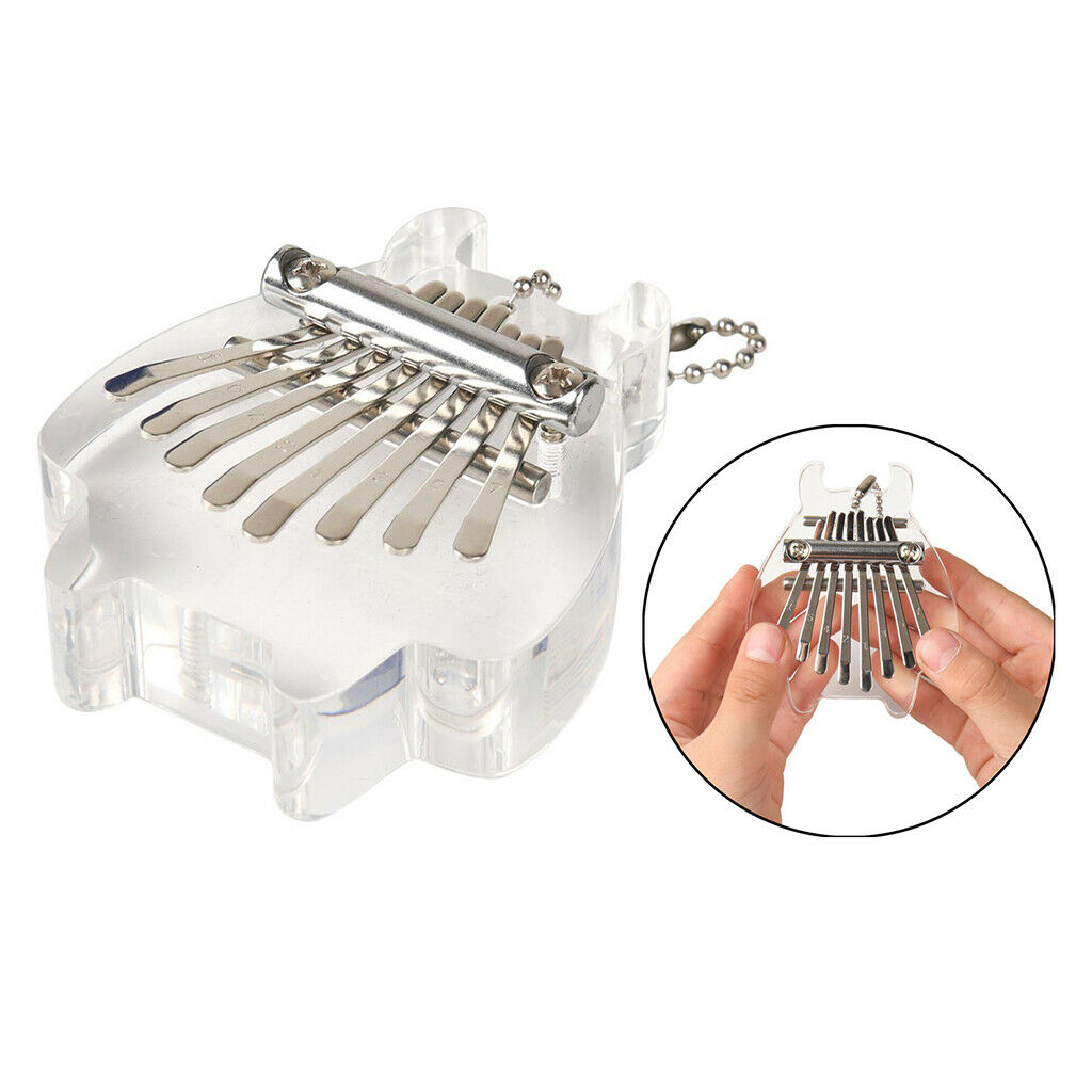 Transparent 8-Key Kalimba Mini Thumb Piano with Gift Box