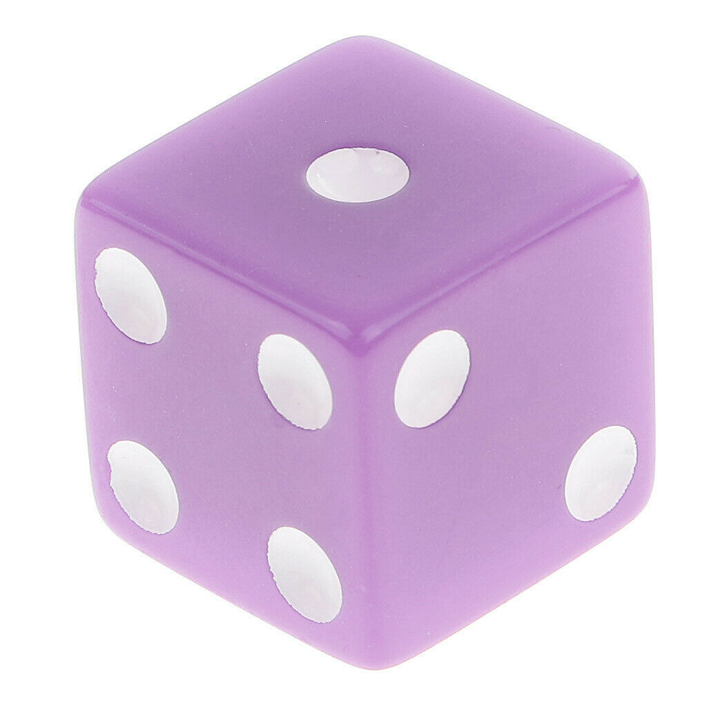 10 Piece Digital D6 Dice Playing Games Set for D&D MultiColor Light Purple