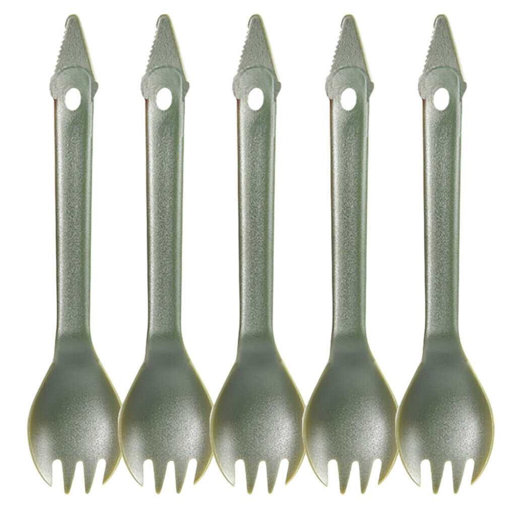 5 Pieces   Fork, Plastic BPA Free Spoon Spork Combo for Camping Picnic