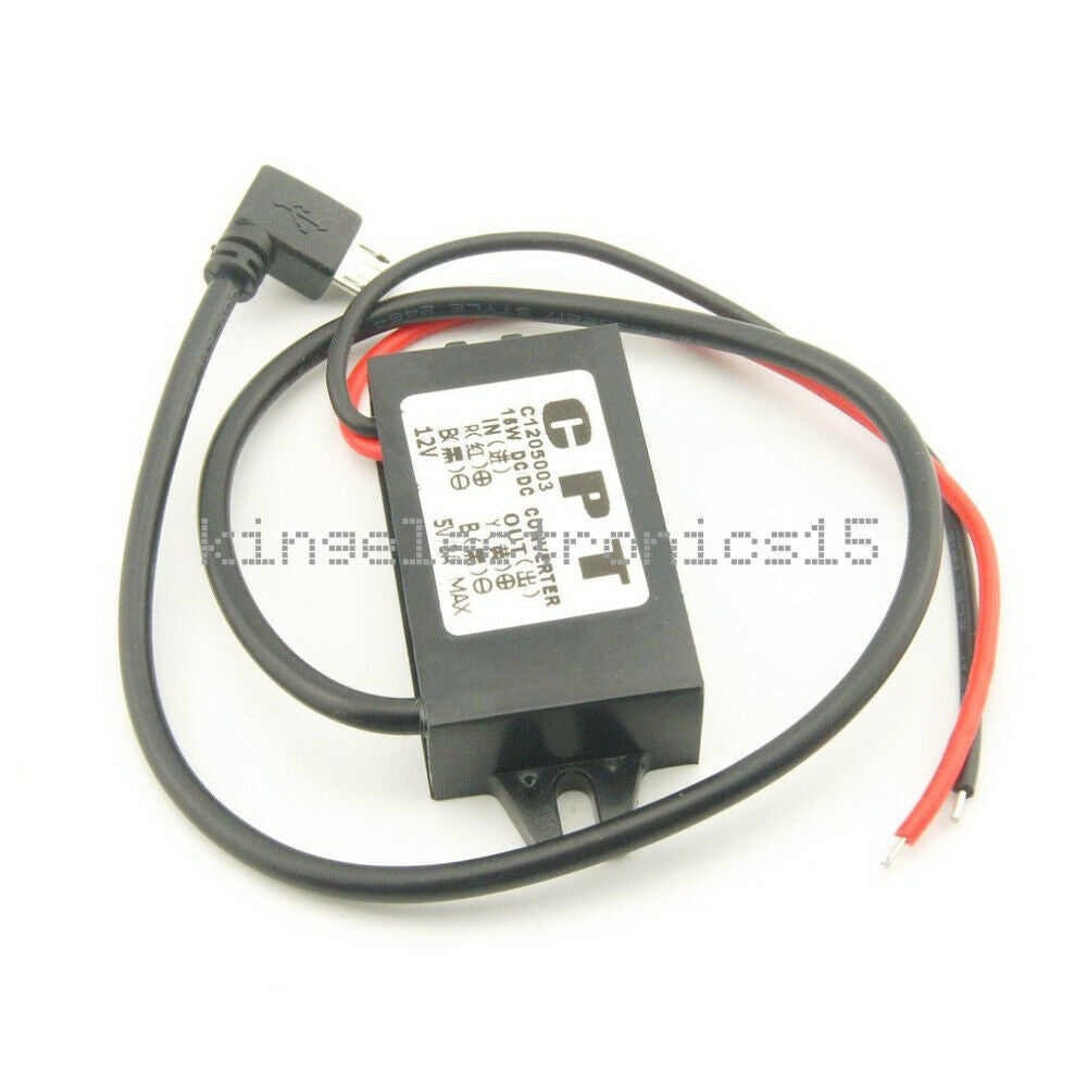 Micro USB DC-DC 12V to 5V 3A Step Down Converter Power Supply Module Waterproof