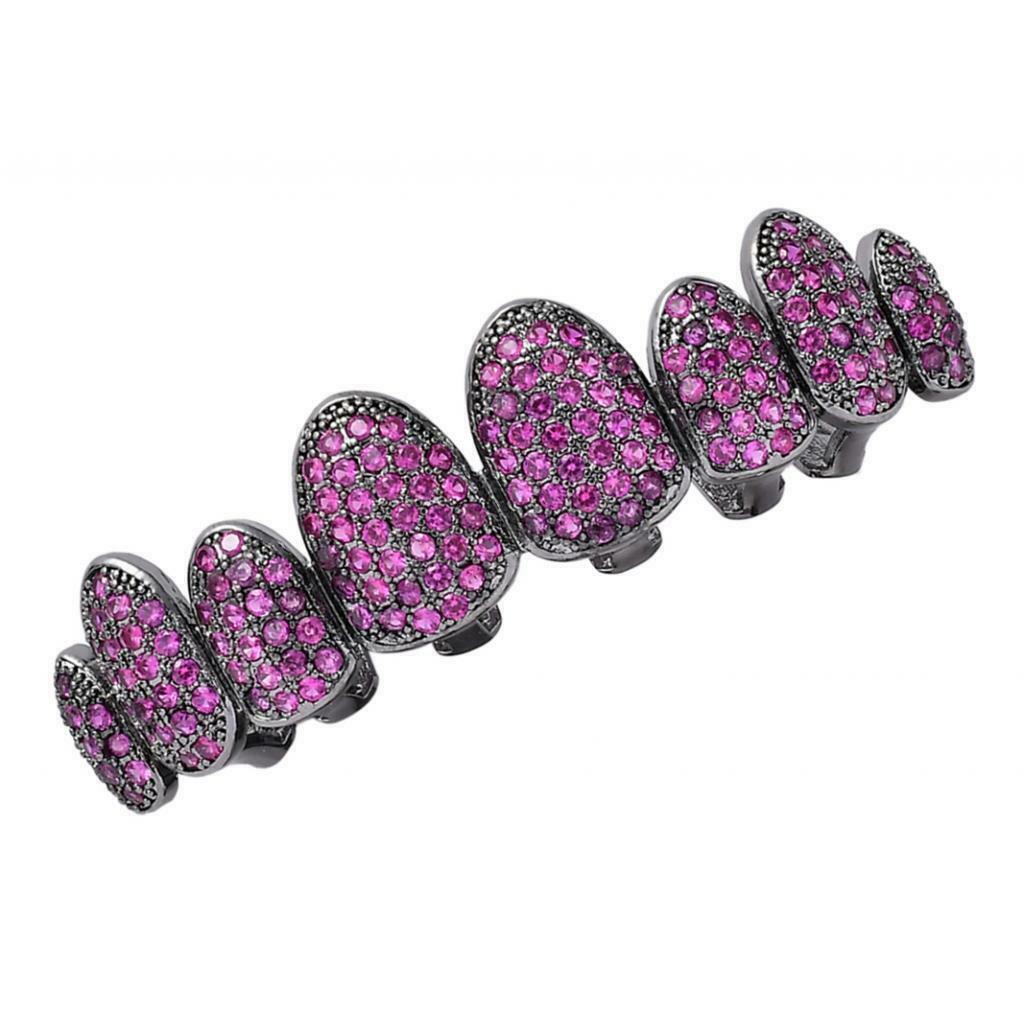 1 set Multi Color False Teeth Halloween Teeth Decor Rose Red Upper Teeth