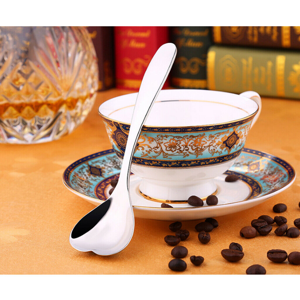 Creative Cute Heart-Shaped Stainless Steel Soup Spoon Stirring Scoop 14.5cm