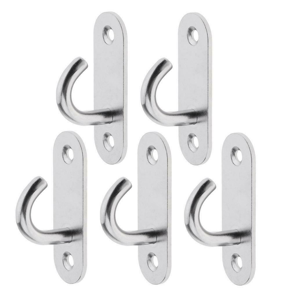5pcs M5 Wall Hook Hanger Stainless Steel Pad Eye Plate for Yoga Swing Boat