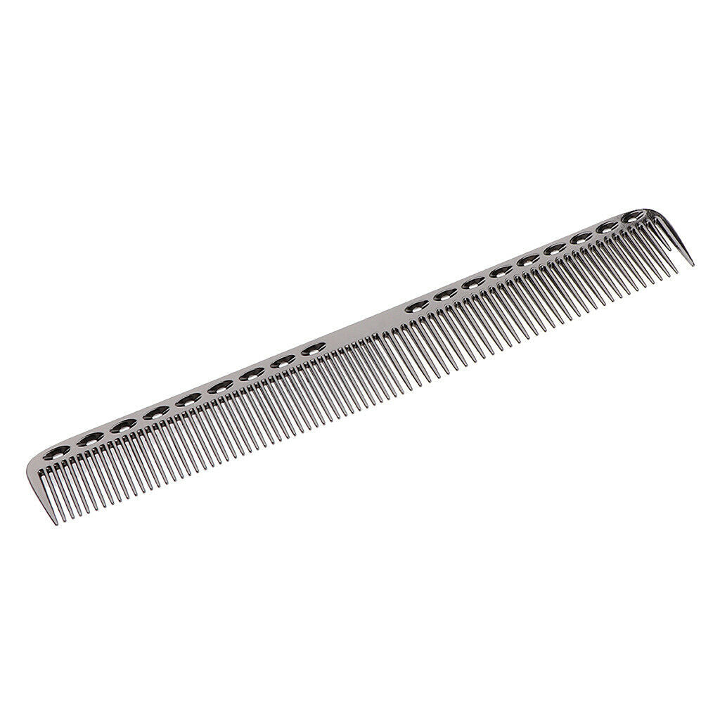 21.5cm 8.46" Pro Salon Hairdressing Aluminum Comb Anti Static  Gray