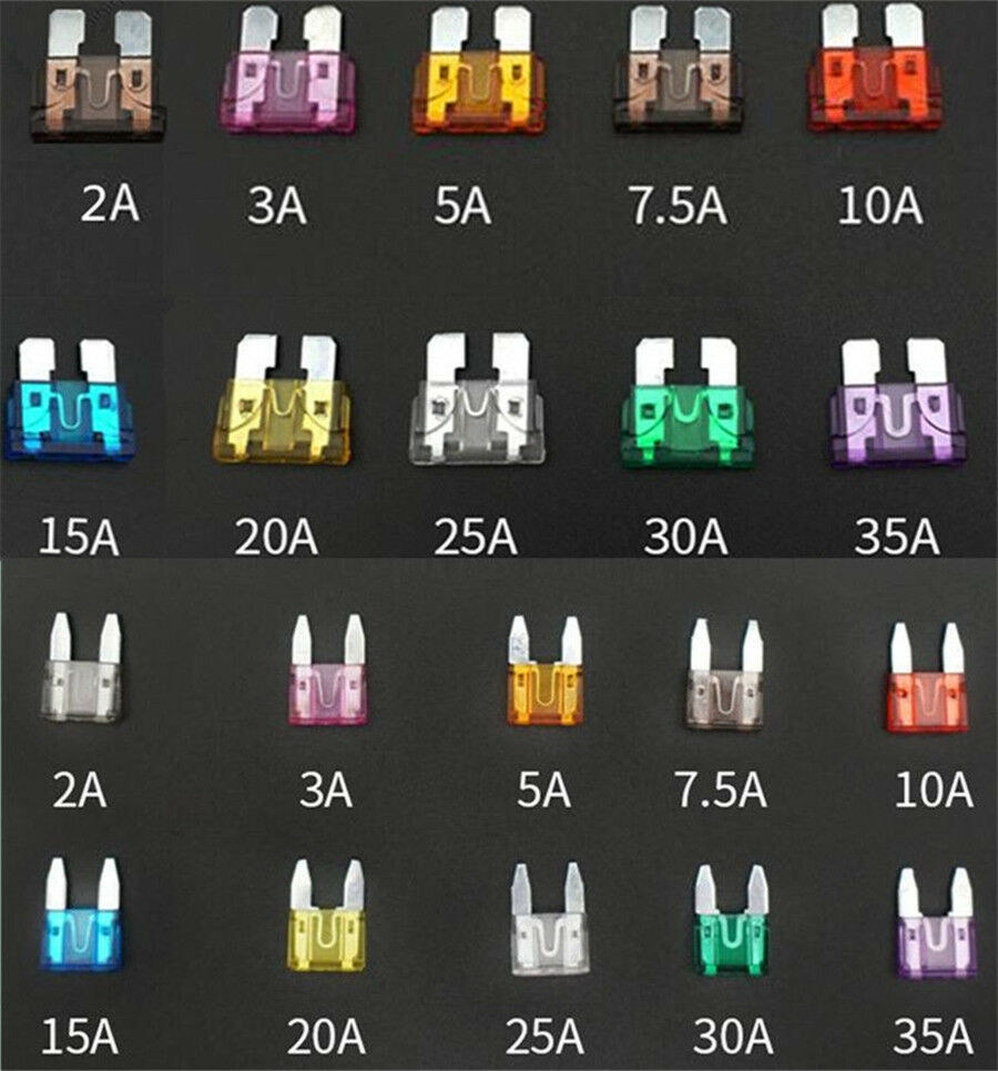 110Pcs/Set Assorted Small &Standard/Middle Size Blade Fuse 2-35 AMP Insurance