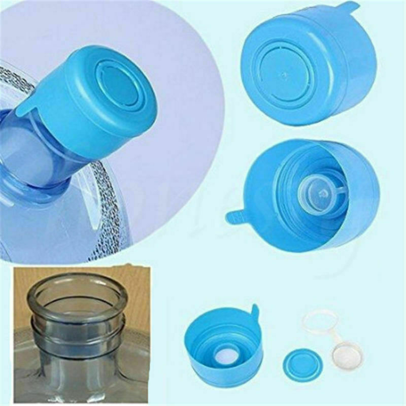 2PCS 3&5 Gallon Replacement Water Bottle Snap On Cap Anti Splash Peel 55mm