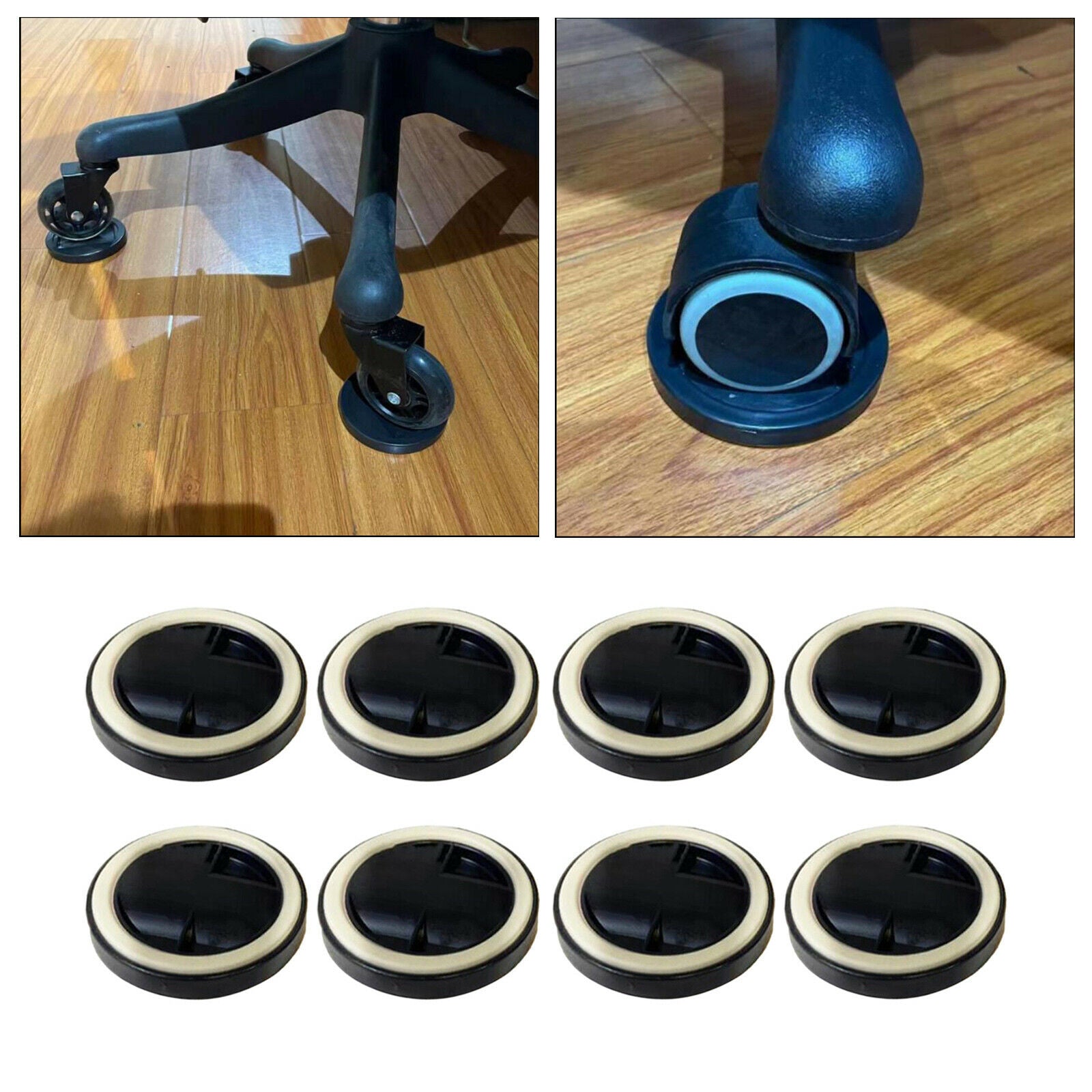 Chair Leg Caps Floor Protectors Reduce Noise 8pcs Round Pad No Need to Stick