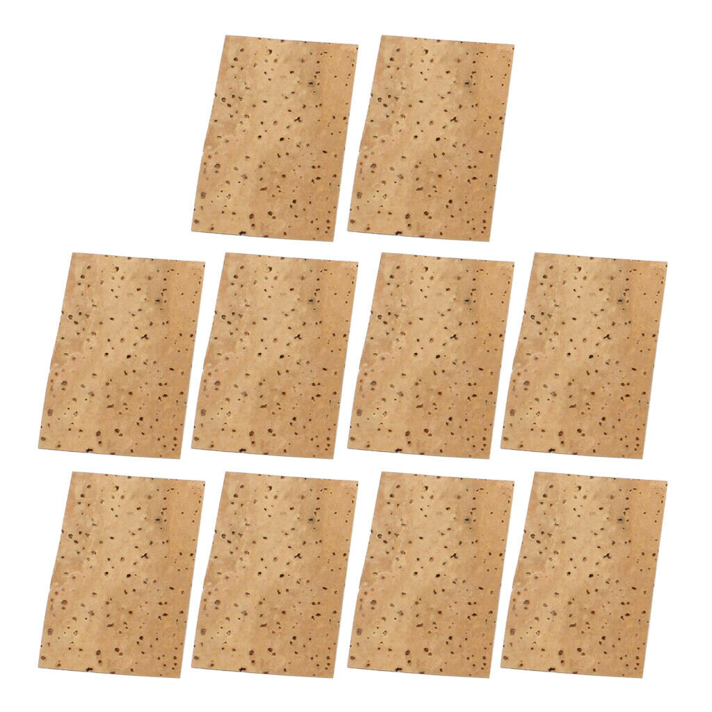 10 Pieces Saxophone Interface Cork Natural Neck Cork Replacement Parts Brown
