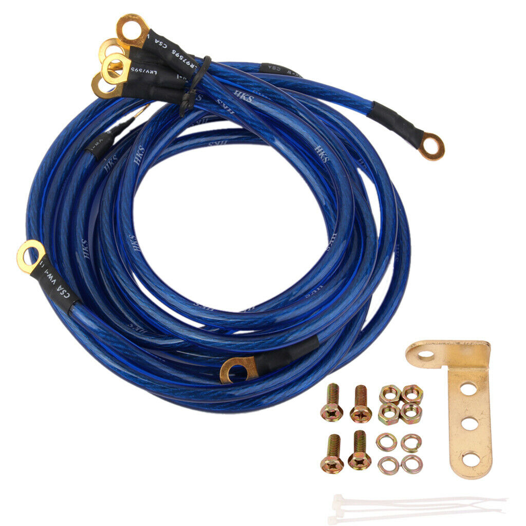 5x Universal Car Truck 5-Point High-Performance Ground Wire System Kit