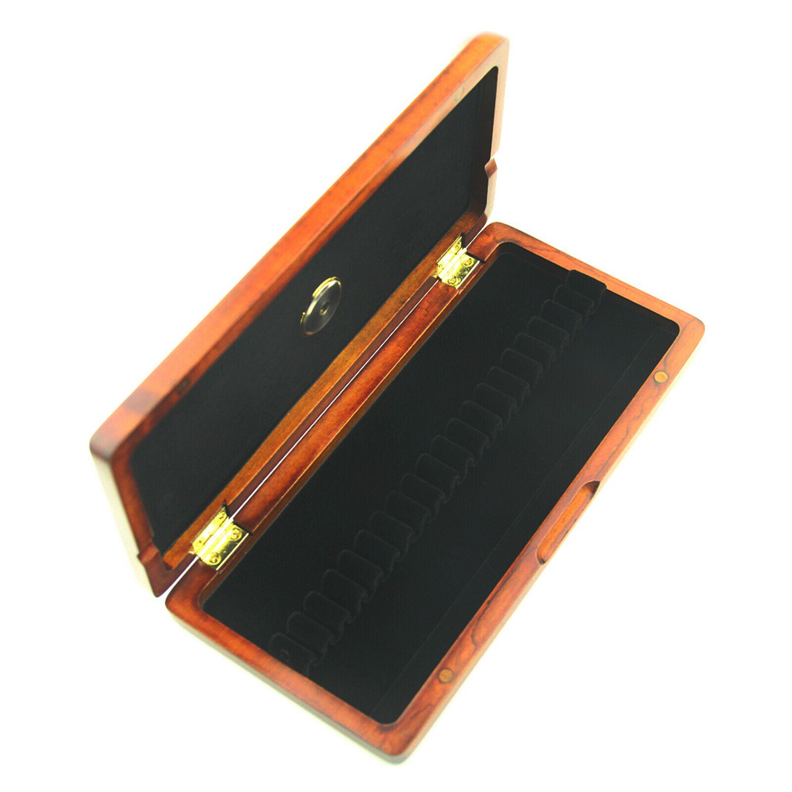 Solid Wood Oboe Reed Case Bulit-in Hygroneter Soft Slot Humidity Control