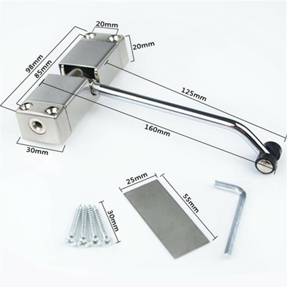 Automatic Mounted Spring Door Closer Adjustable Surface Door Closer 160x98x20mm