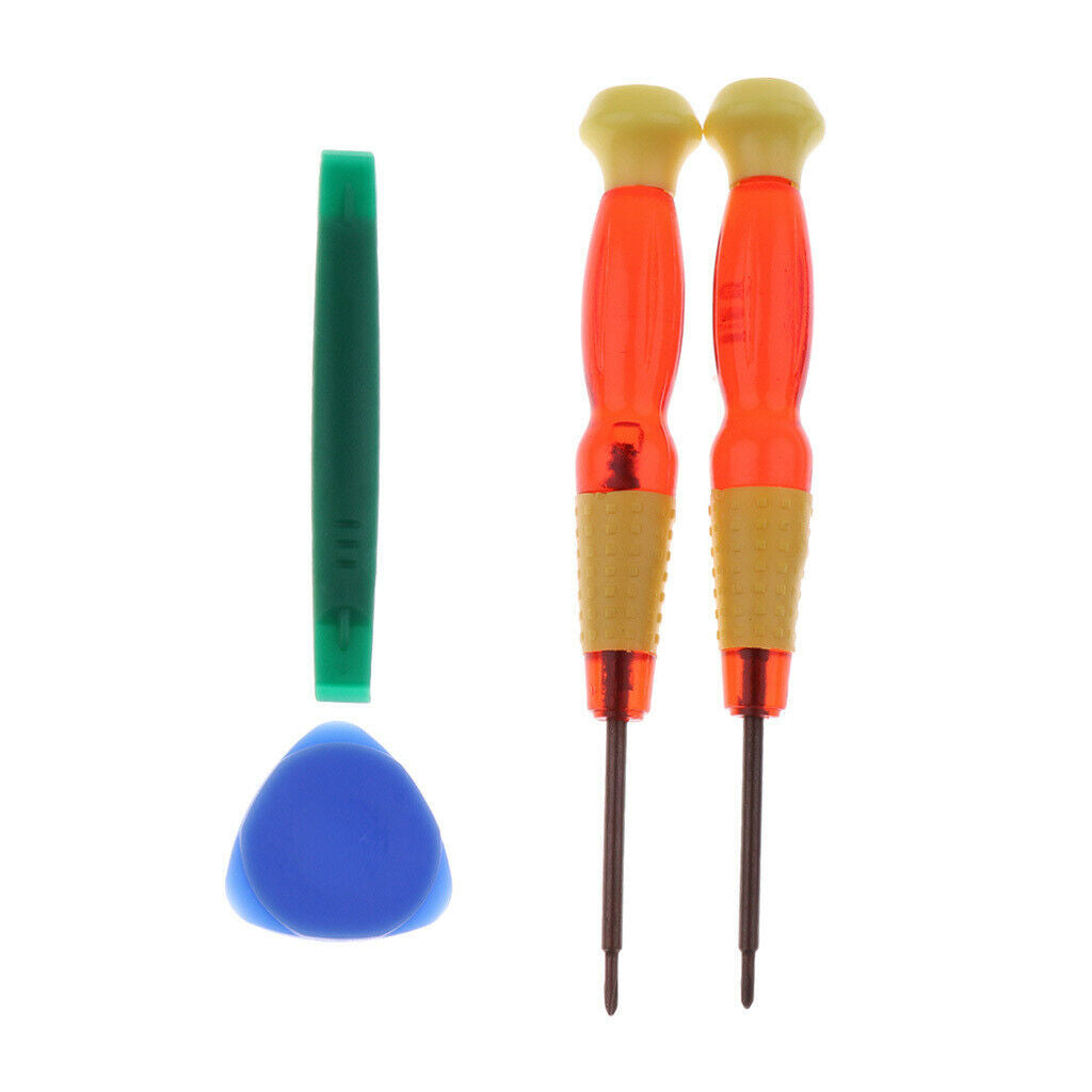 2x 4 in 1 Y + Tri-Wing Screwdrivers + Green Opening Pry Tool + Blue Triangle