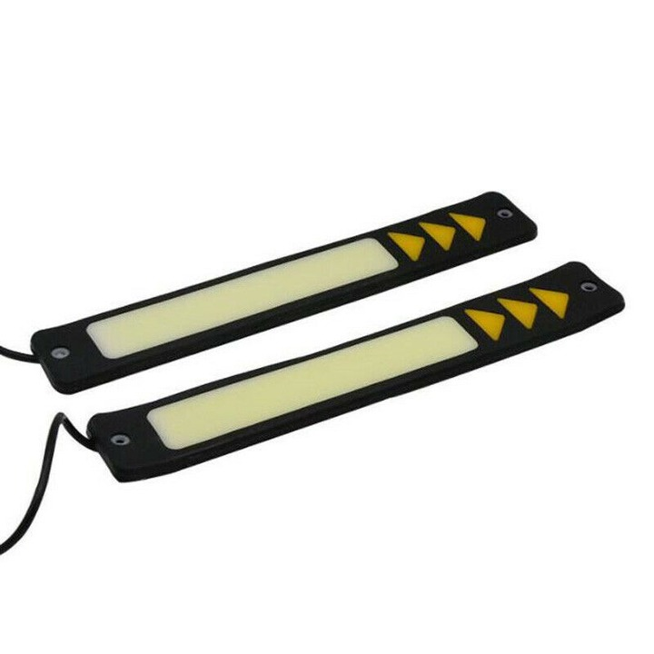 Car LED Daytime Running Light White DRL Driving Turn Signal Fog Lamp Amber