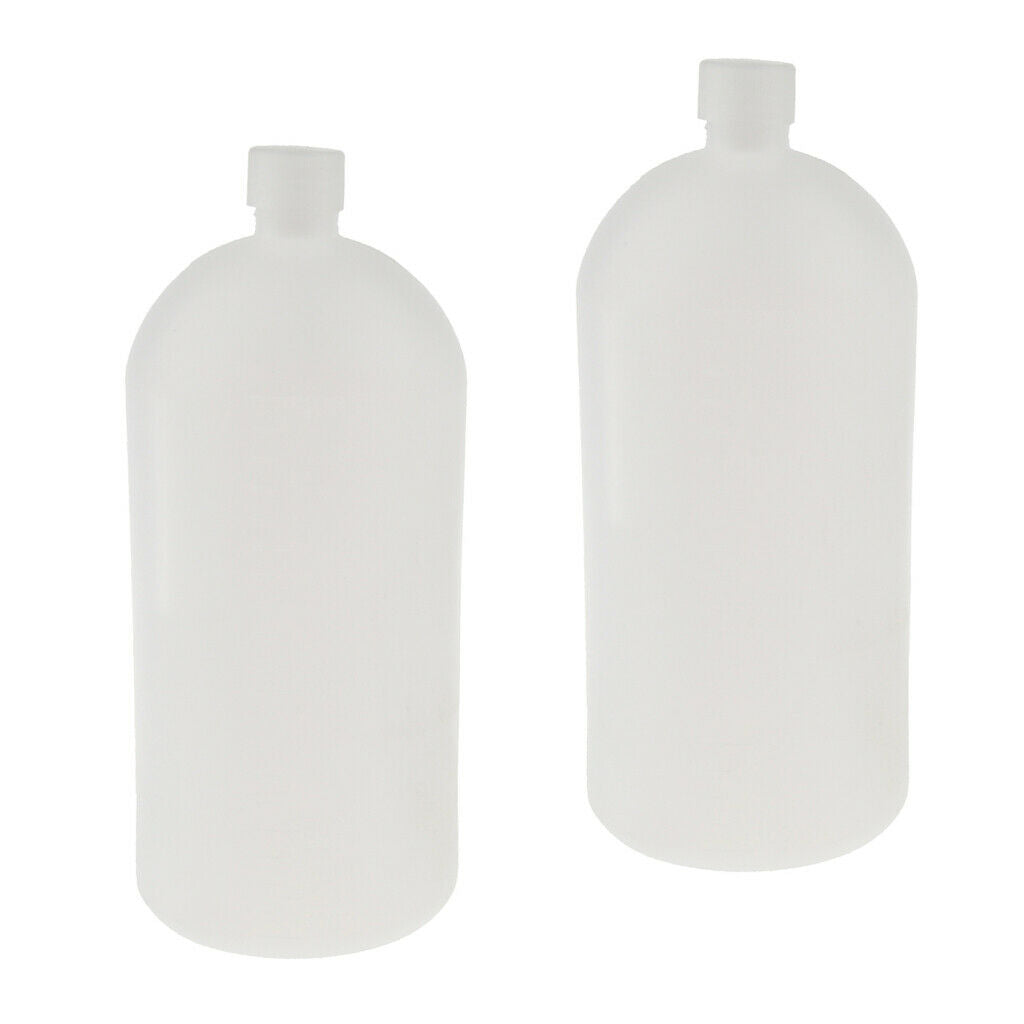 2Pcs 2000ml Plastic Lab Reagent Bottle Narrow Mouth Sample Sealling Bottle