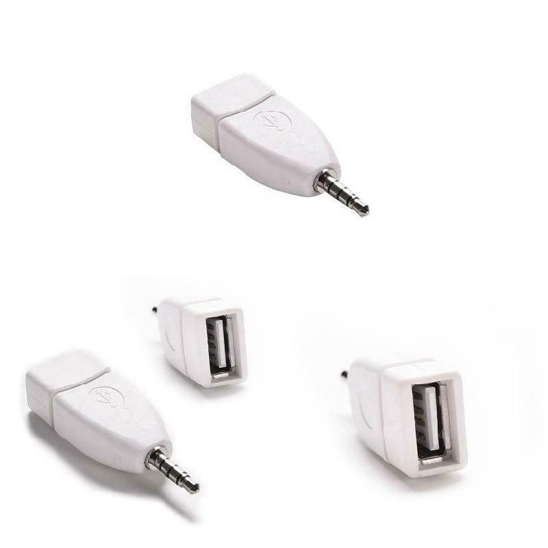Universal 3.5mm Male Aux Audio Plug Jack To USB 2.0 Female Converter Adapter US