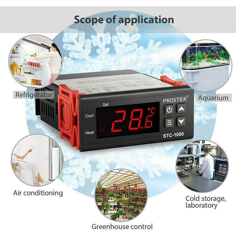 Digital 220V STC-1000 Temperature Controller Thermostat Regulator+Sen Lp SJ